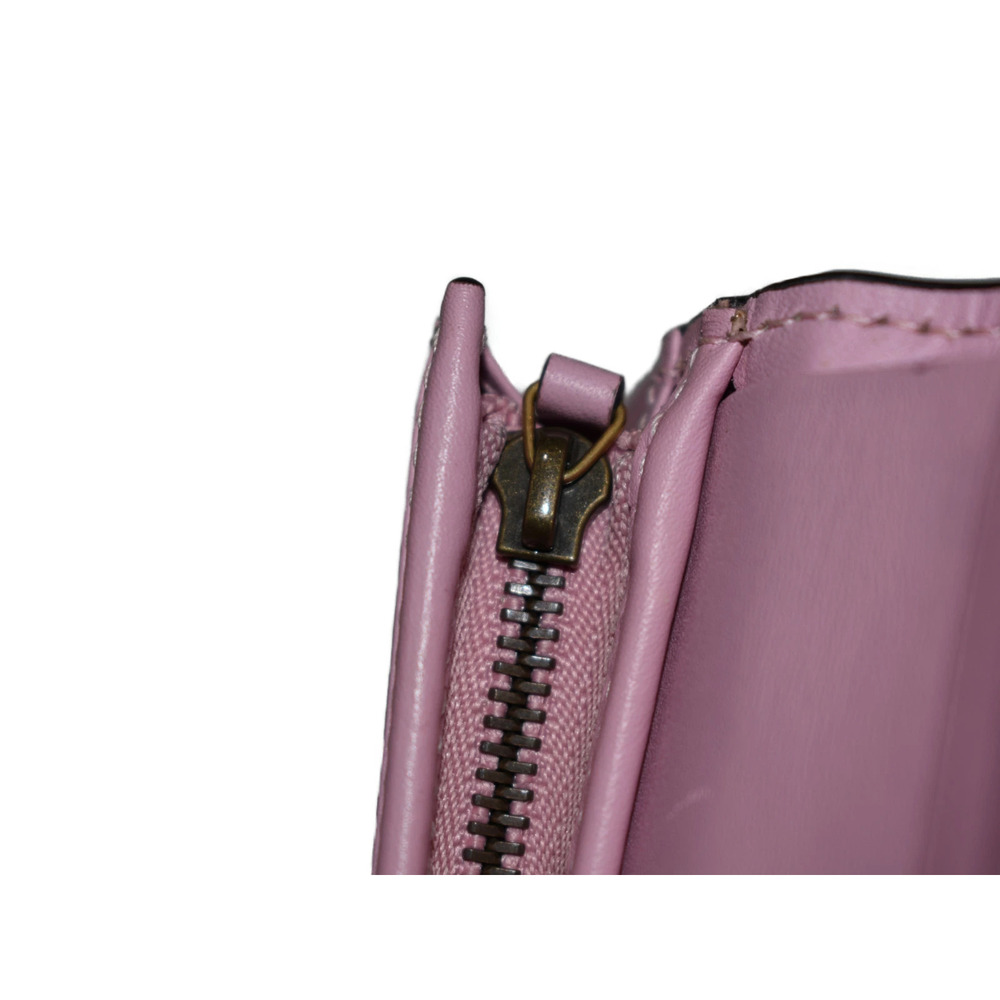 GUCCI GG Supreme Straw Tanberry Bi fold Wallet Beige Red Pink GG Leather - Picture 10 of 10